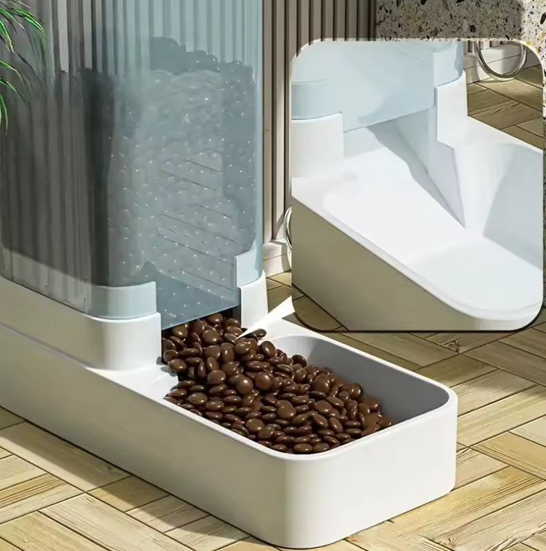 Automatic Dog Feeder & Water Dispenser – Gravity Pet Food and Water Station