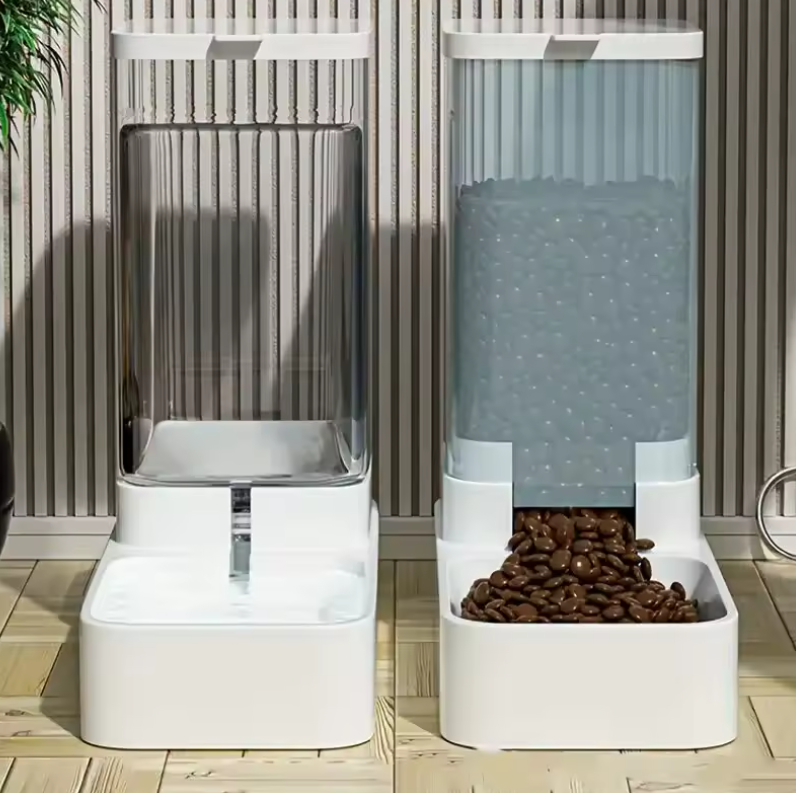 Automatic Dog Feeder & Water Dispenser – Gravity Pet Food and Water Station