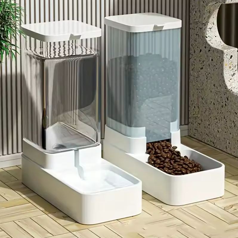 Automatic Dog Feeder & Water Dispenser – Gravity Pet Food and Water Station
