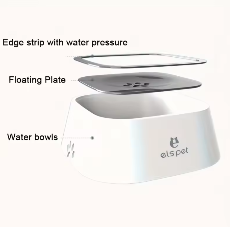 No-Spill Slow Feeder Dog Water Bowl